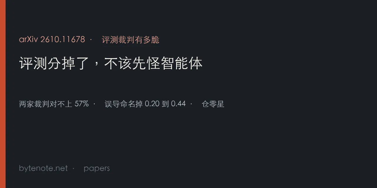 评测分掉了,不该先怪智能体