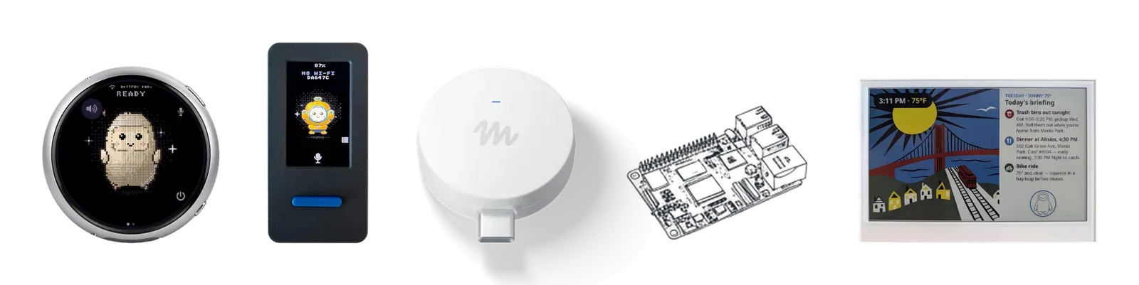 Muse Gadgets 生态里的硬件:AMOLED 圆屏、M5Stack、树莓派、墨水屏