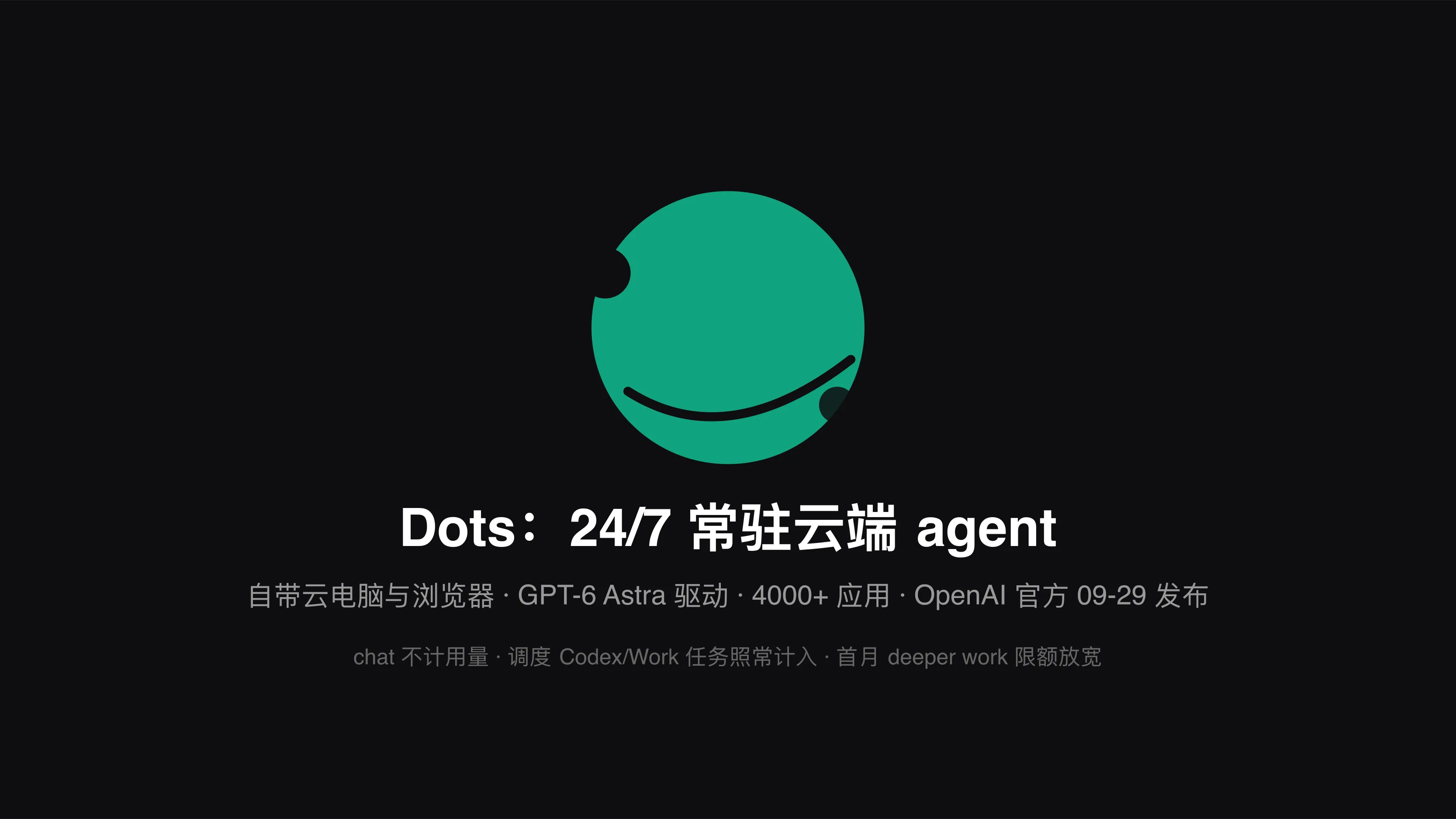 OpenAI 发布 Dots:你的 24/7 常驻 agent 到货了