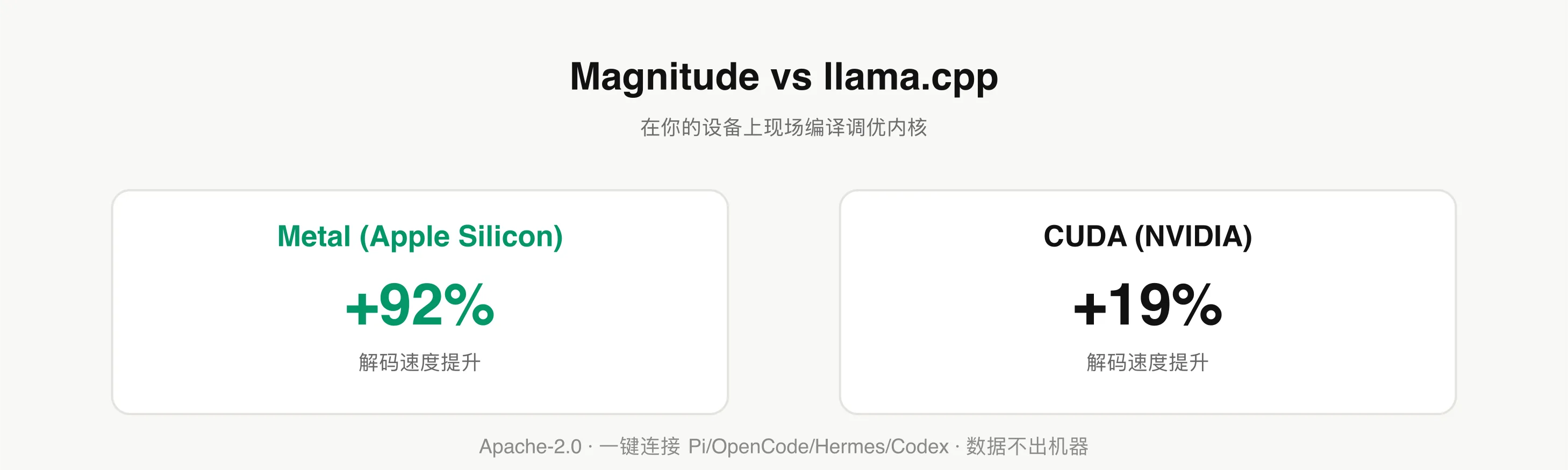 Magnitude vs llama.cpp