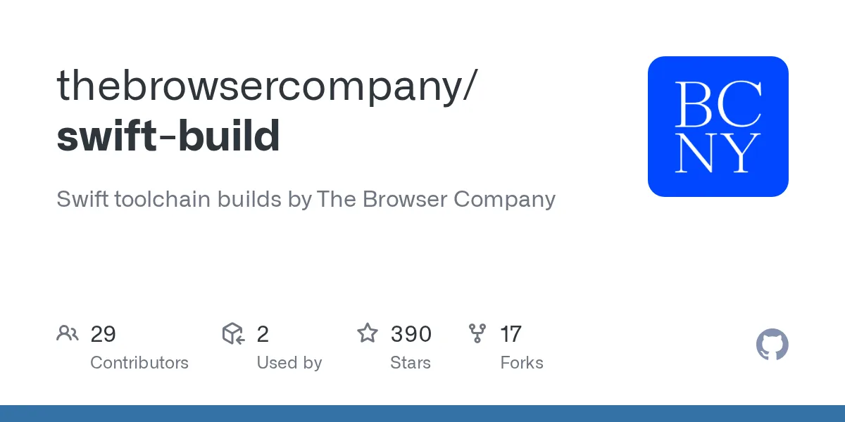 The Browser Company 的 swift-build 仓库