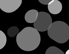Paper.js 示例页:图形交叠的混合效果动图