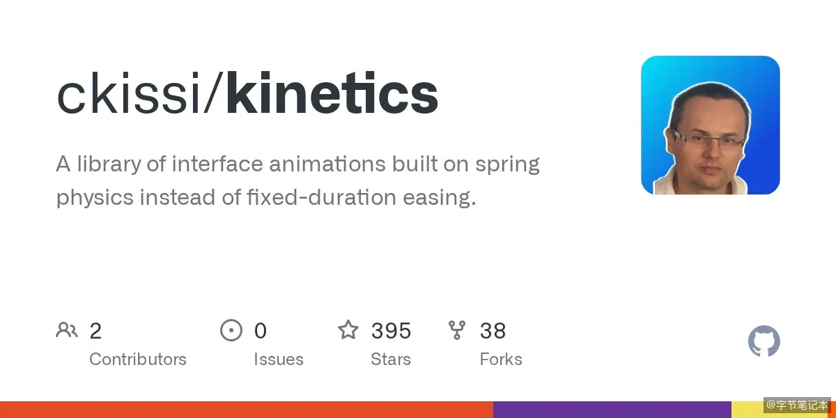Kinetics:144 个弹簧物理 Web 微交互(CSS + React 可复制)