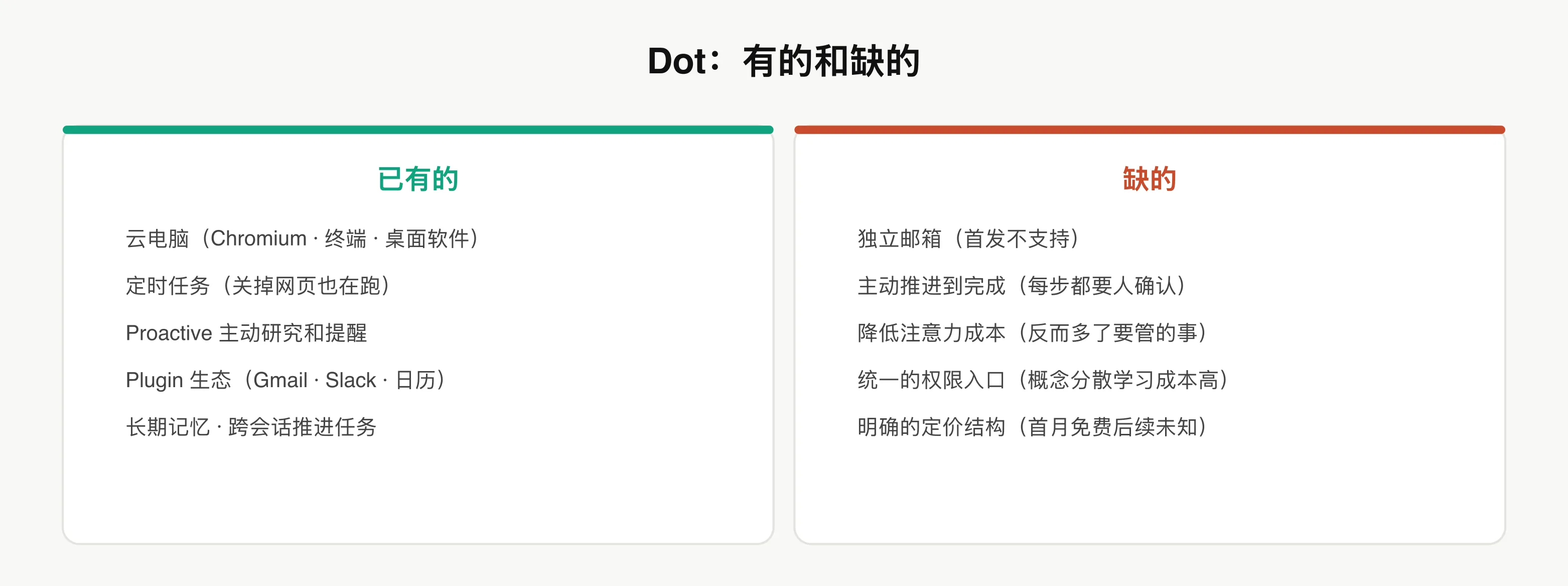Dot:有的和缺的