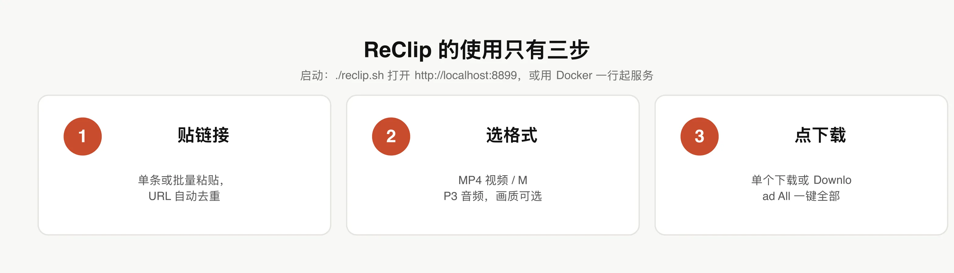 ReClip 的使用只有三步
