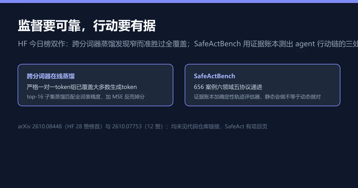 监督要可靠，行动要有据：agent 的两笔新账